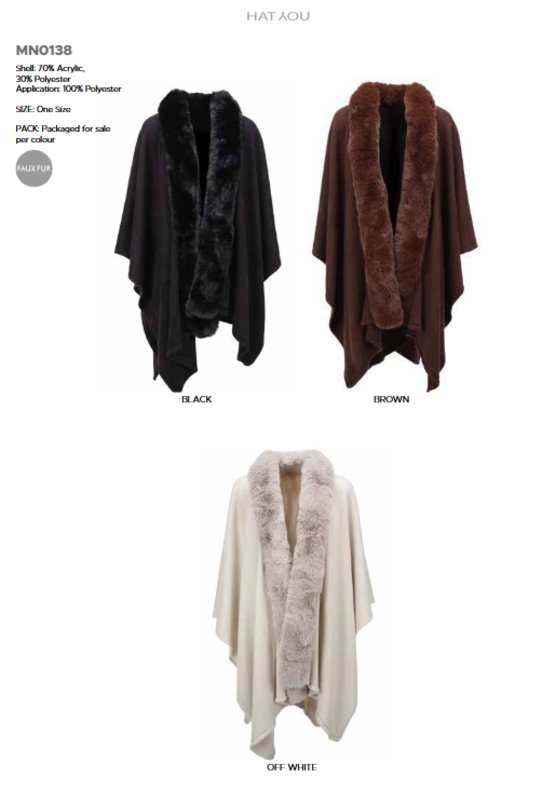 WOMEN'S CAPE MN0138 Tellini S.r.l. Wholesale Clothing