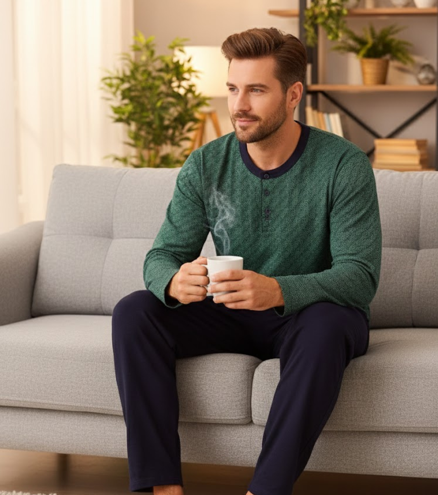 MEN'S SERAFINO PAJAMAS M/L NPA077 Tellini S.r.l. Wholesale Clothing