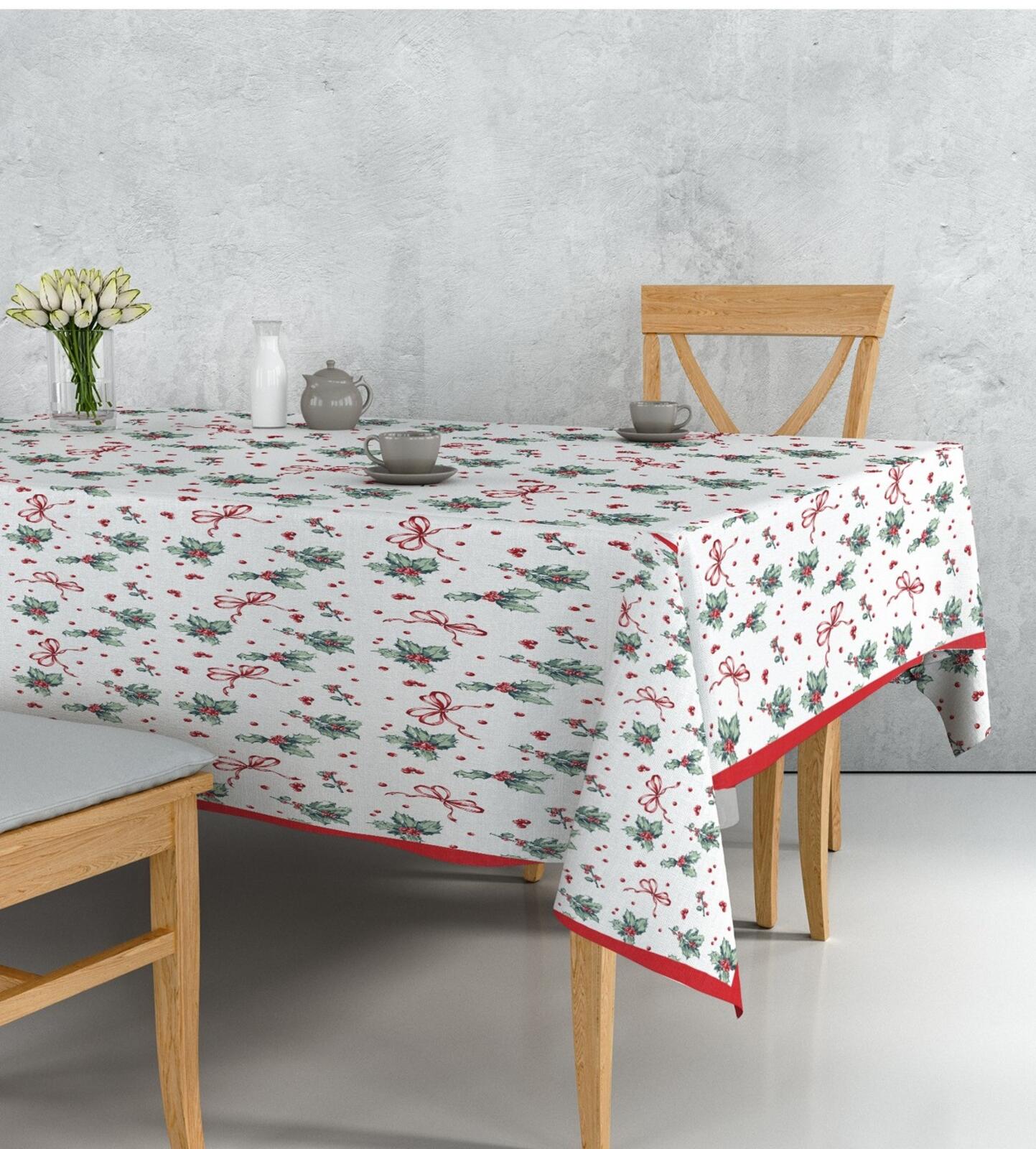 CHRISTMAS TABLECLOTH 12P DRAMMEN 140X240 Tellini S.r.l. Wholesale Clothing