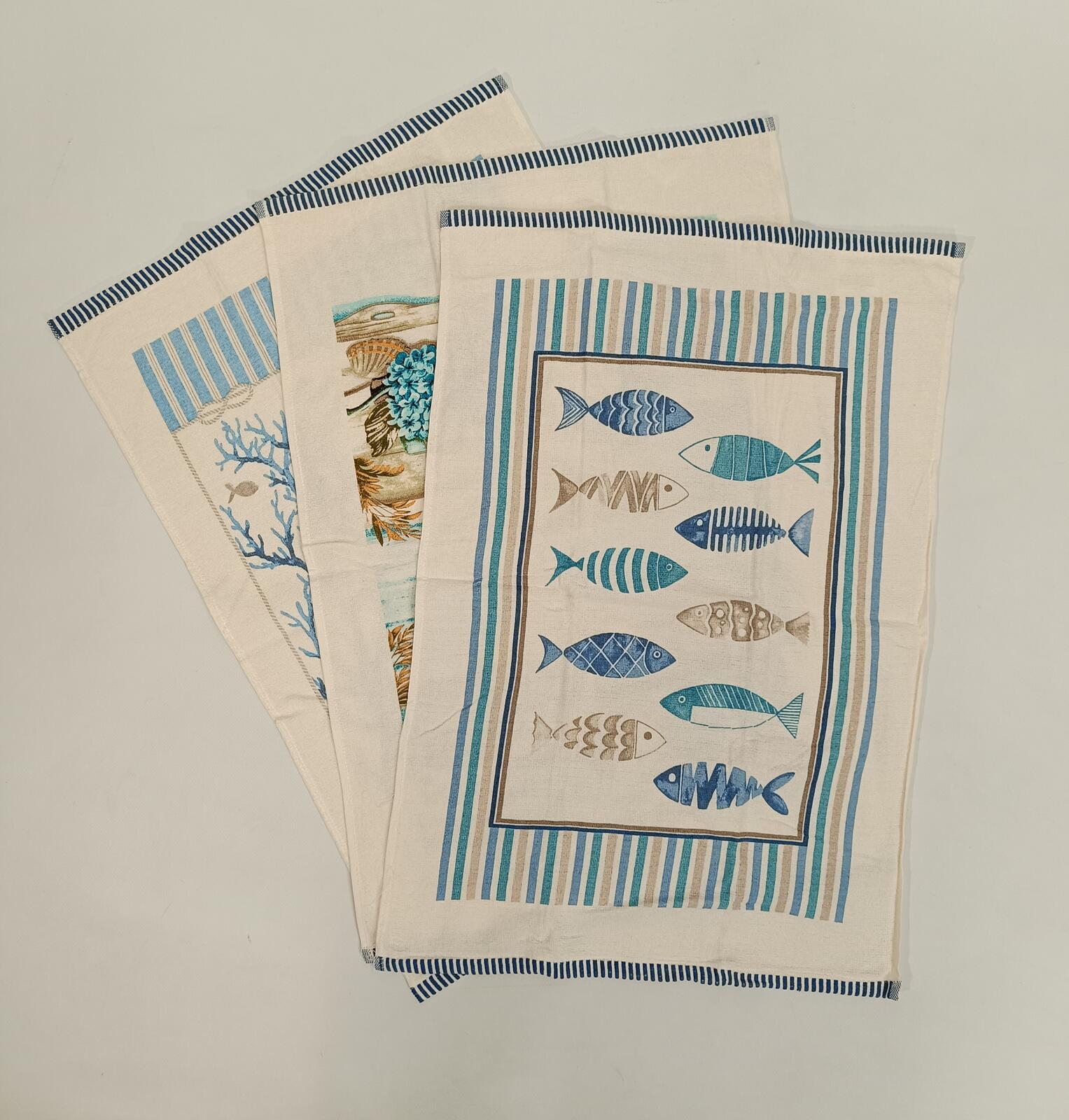 COUNTRI Strofinacci In Spugna 100% Cotone – 6 Pezzi 50x70 Cm – Con Passante Per Appendere