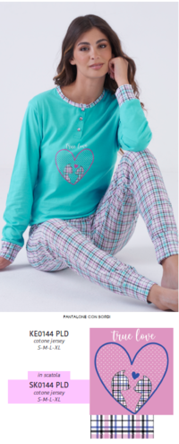 WOMEN'S SERAFINO PAJAMAS M/L KE0144 Tellini S.r.l. Wholesale Clothing