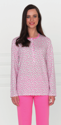 PIGIAMA APERTO DONNA M/L LP174658 Tellini S.r.l. Ingrosso Abbigliamento