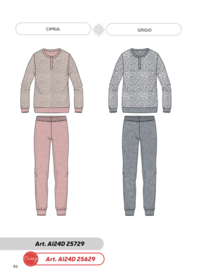 WOMEN'S PAJAMAS M/L 24D25729 Tellini S.r.l. Wholesale Clothing