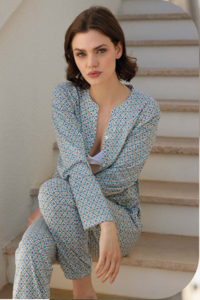 WOMEN'S OPEN PAJAMAS M/L 3234 Tellini S.r.l. Wholesale Clothing
