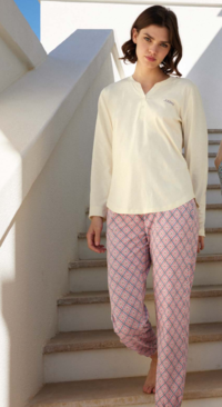 WOMEN'S SERAFINO PAJAMAS M/L 3235 Tellini S.r.l. Wholesale Clothing
