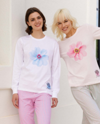 WOMEN'S CREW NECK PAJAMAS M/L 3259 Tellini S.r.l. Wholesale Clothing