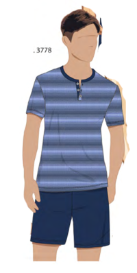 MEN'S SHAPED PAJAMAS M/M 3778 Tellini S.r.l. Wholesale Clothing
