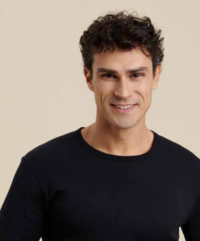 CORPO UOMO M/L 42009C NERO INTERLOCK Tellini S.r.l. Wholesale Clothing