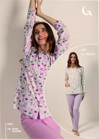 WOMEN'S OPEN PAJAMAS M/L 5253 Tellini S.r.l. Wholesale Clothing