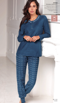PIGIAMA SERAFINO DONNA M/L 651558 Tellini S.r.l. Ingrosso Abbigliamento