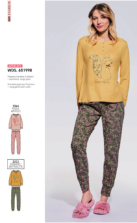 SERAFINO PYJAMAS WOMEN M/L WDS 651998 Tellini S.r.l. Wholesale Clothing