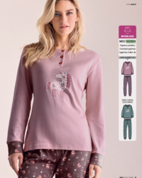 PIGIAMA SERAFINO DONNA M/L 652824 Tellini S.r.l. Ingrosso Abbigliamento