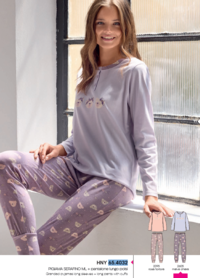 WOMEN'S SERAFINO PAJAMAS M/L 654032 Tellini S.r.l. Wholesale Clothing