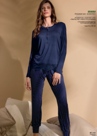 WOMEN'S SERAFINO PAJAMAS M/L 654064 Tellini S.r.l. Wholesale Clothing