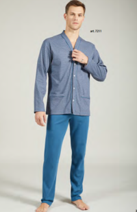 PIGIAMA APERTO CONFORMATO UOMO M/L 7211 Tellini S.r.l. Wholesale Clothing