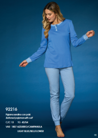 PIGIAMA SERAFINO DONNA M/L LR992216 Tellini S.r.l. Wholesale Clothing