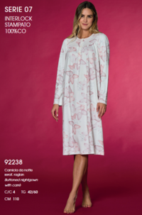 CAMICIA NOTTE SERAFINO DONNA M/L LR292238 Tellini S.r.l. Wholesale Clothing