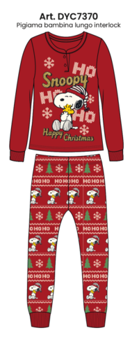PIGIAMA NATALE BAMBINA M/L DYC7370 Tellini S.r.l. Ingrosso Abbigliamento