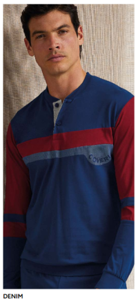 PIGIAMA UOMO M/L EP1155 Tellini S.r.l. Ingrosso Abbigliamento