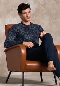 PIGIAMA UOMO M/L EP2182 Tellini S.r.l. Ingrosso Abbigliamento