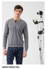 PIGIAMA UOMO M/L EP2192 Tellini S.r.l. Ingrosso Abbigliamento