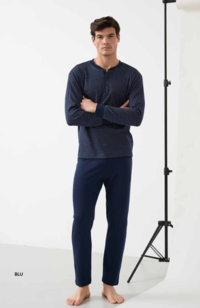 PIGIAMA UOMO M/L EP2204 Tellini S.r.l. Ingrosso Abbigliamento