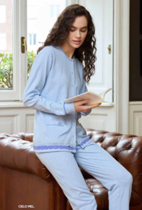 WOMEN'S OPEN PAJAMAS M/L EP6254 Tellini S.r.l. Wholesale Clothing