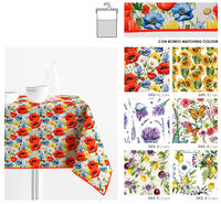 STAIN-RESISTANT TABLECLOTH 8P SPLASH MEADOW FLOWERS CM160 Tellini S.r.l. Wholesale Clothing