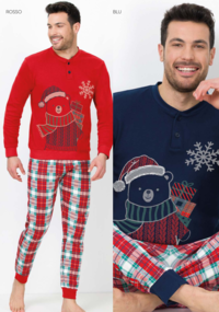 PIGIAMA UOMO M/L GP2042 NATALE Tellini S.r.l. Ingrosso Abbigliamento