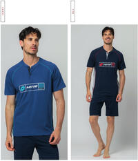 MEN'S SHAPED PAJAMAS M/S LP1237C Tellini S.r.l. Wholesale Clothing
