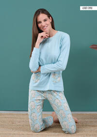 PIGIAMA SERAFINO DONNA M/L OD391 Tellini S.r.l. Ingrosso Abbigliamento