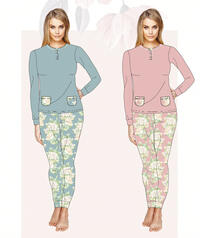 PIGIAMA SERAFINO DONNA M/L OD391 Tellini S.r.l. Ingrosso Abbigliamento