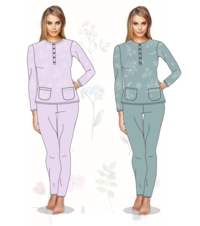PIGIAMA SERAFINO DONNA M/L ODC471 Tellini S.r.l. Ingrosso Abbigliamento