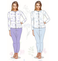 PIGIAMA APERTO DONNA M/L ODC480 Tellini S.r.l. Ingrosso Abbigliamento