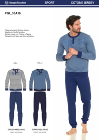 PIGIAMA SERAFINO UOMO M/L PGI35 A16/B16 Tellini S.r.l. Ingrosso Abbigliamento
