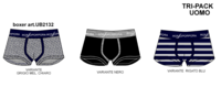 TRIS BOXER UOMO UB2132 Tellini S.r.l. Ingrosso Abbigliamento