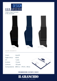 CALZINO LUNGO UOMO UGBGPE2201 Tellini S.r.l. Ingrosso Abbigliamento