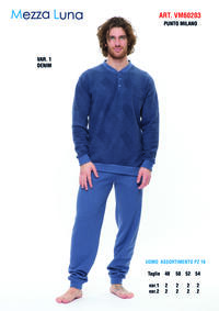 MEN'S PAJAMAS M/L VM60203 Tellini S.r.l. Wholesale Clothing