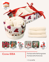 CHRISTMAS BASKET WASHBASINS 3PCS IDEA Tellini S.r.l. Wholesale Clothing
