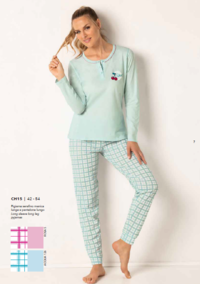 WOMEN'S SERAFINO PAJAMAS M/L CH15 Tellini S.r.l. Wholesale Clothing