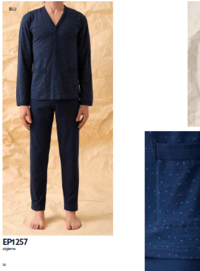 PIGIAMA APERTO UOMO M/L EP1257 Tellini S.R.L. Veleprodajna odjeća