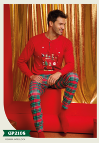 WOMEN'S CHRISTMAS PAJAMAS M/L GP6124 Tellini S.r.l. Wholesale Clothing