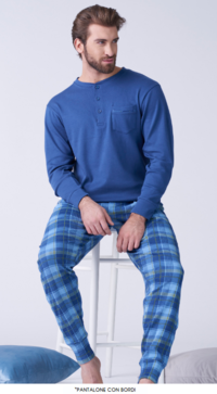PIGIAMA SERAFINO UOMO M/L KF9328 Tellini S.r.l. Ingrosso Abbigliamento