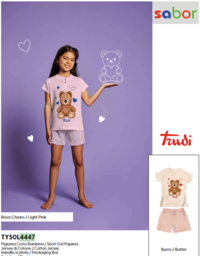 GIRLS' PAJAMAS S/S TY50L4447 Tellini S.r.l. Wholesale Clothing