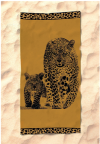 TELO MARE LEOPARD FAMILY 90X165 Tellini S.r.l. Ingrosso Abbigliamento