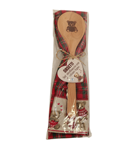 CHRISTMAS SET: DISH TOWEL + WOODEN SPOON WITH TEDDY BEARS Tellini S.r.l. Wholesale Clothing