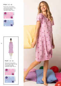 WOMEN'S SERAFINO NIGHTGOWN M/S PC26 Tellini S.r.l. Wholesale Clothing