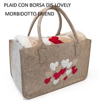 PLAID IN BORSA FELTRO MORBIDOTTO FRIEND 130X160 Tellini S.r.l. Wholesale Clothing
