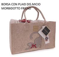 PLAID IN BORSA FELTRO MORBIDOTTO FRIEND 130X160 Tellini S.r.l. Wholesale Clothing