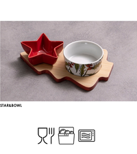 2-Piece Holly Star & Bowl Appetizer Set Tellini S.r.l. Wholesale Clothing